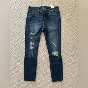 Abercrombie and fitch low rise harper ankle jeans sz 29